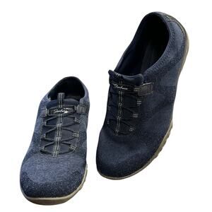 Skechers Relaxed Fit Breathe Easy Infi-Knity slip On Shoes Navy Blue Size 8